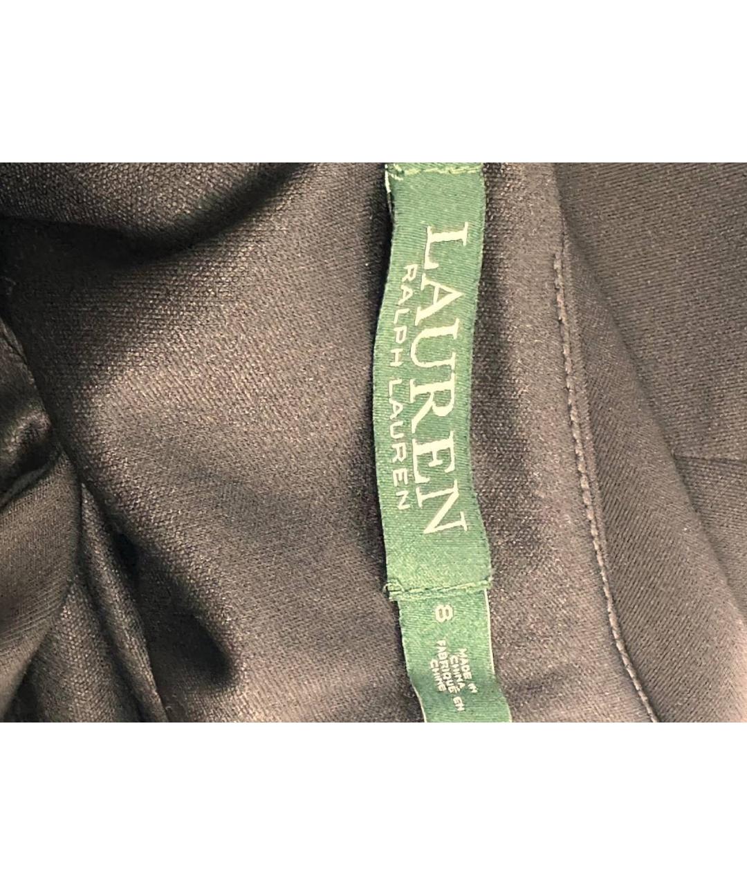 RALPH LAUREN Черное полиэстеровое коктейльное платье, фото 7