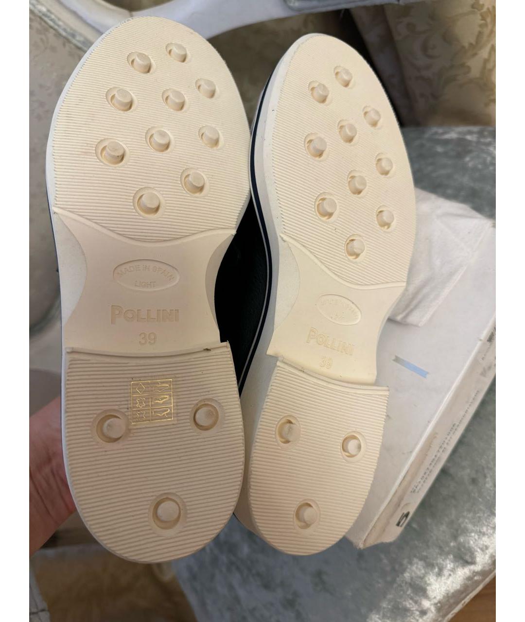 POLLINI Черные кожаные лоферы, фото 6