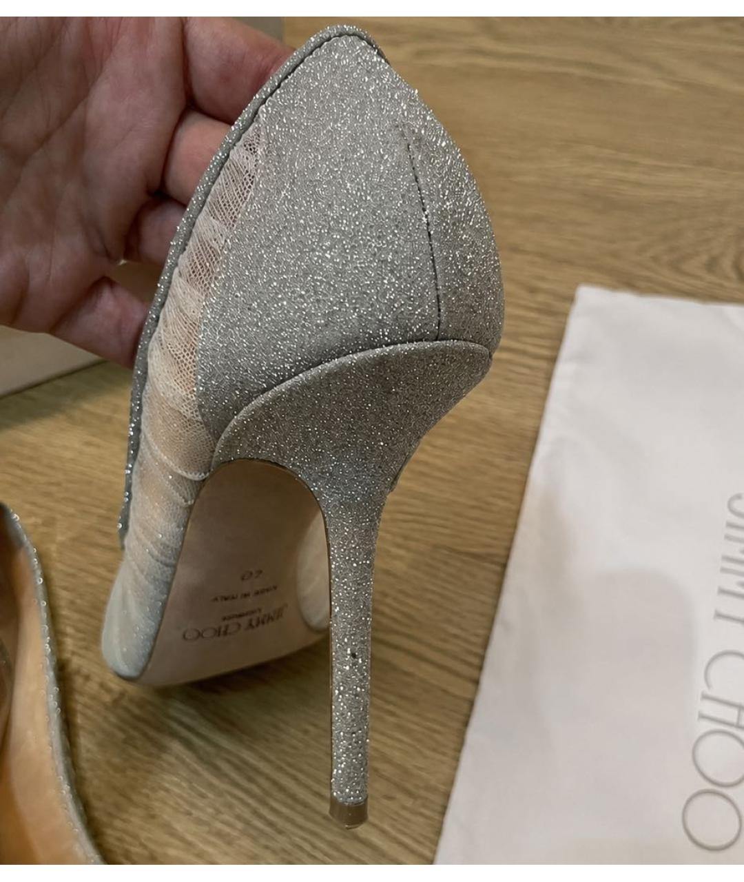 JIMMY CHOO Серебряные туфли, фото 3