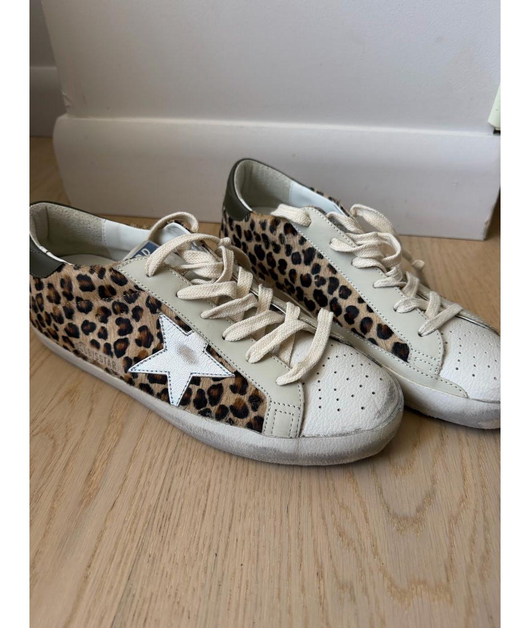 GOLDEN GOOSE Коричневые кожаные кеды, фото 5