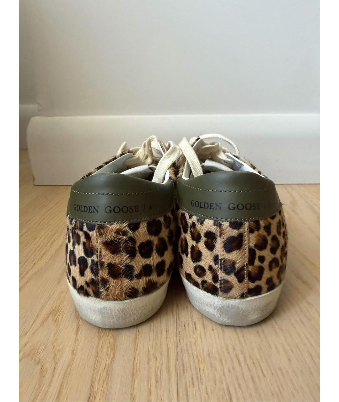 GOLDEN GOOSE Коричневые кожаные кеды, фото 4