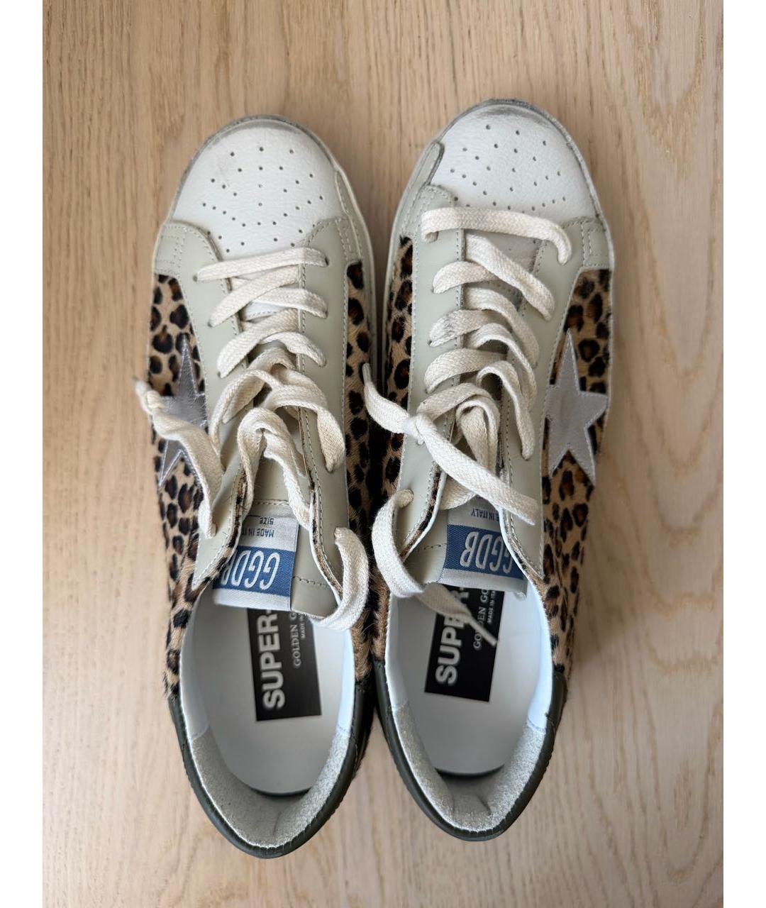 GOLDEN GOOSE Коричневые кожаные кеды, фото 3