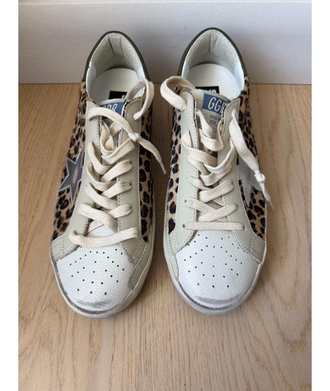 GOLDEN GOOSE Коричневые кожаные кеды, фото 2