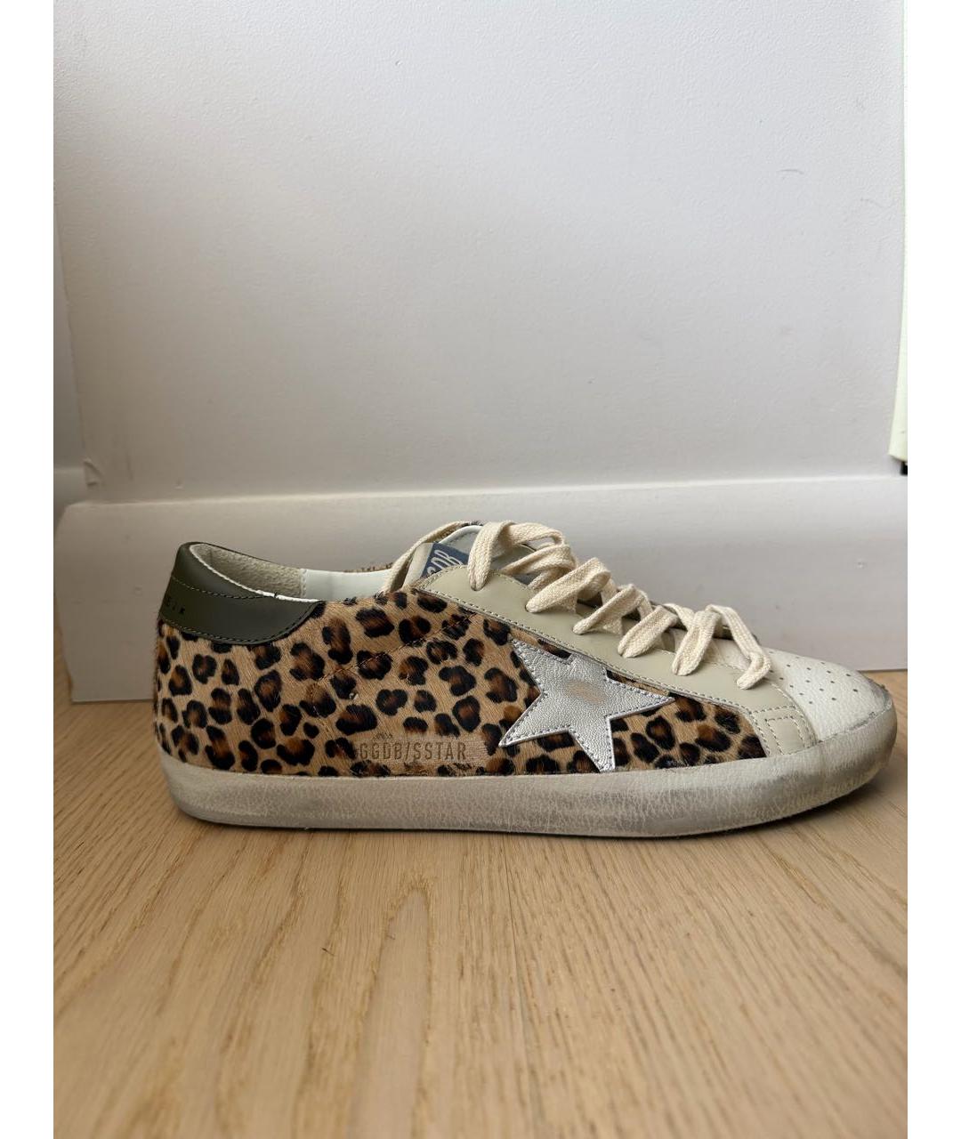 GOLDEN GOOSE Коричневые кожаные кеды, фото 9