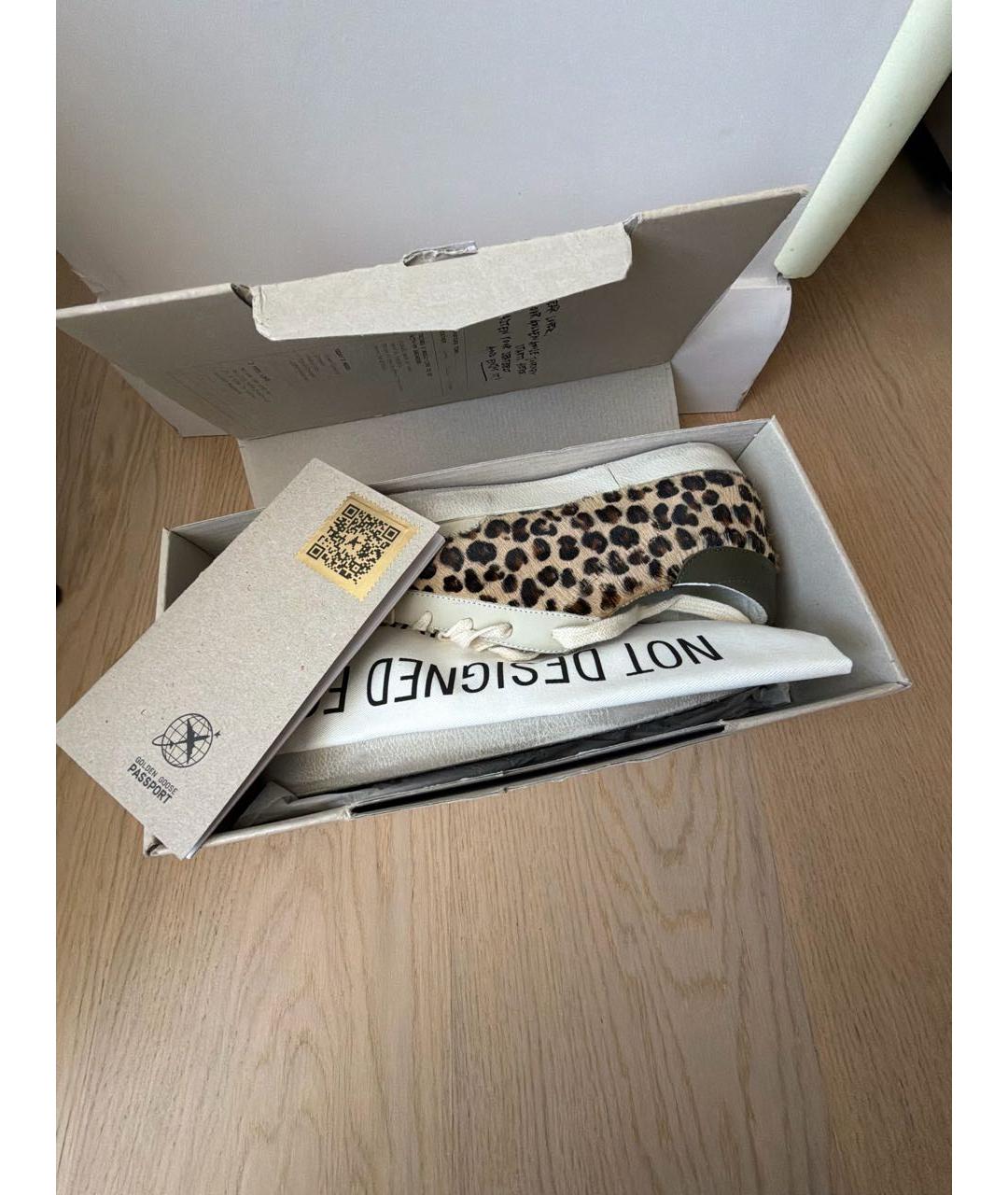 GOLDEN GOOSE Коричневые кожаные кеды, фото 7