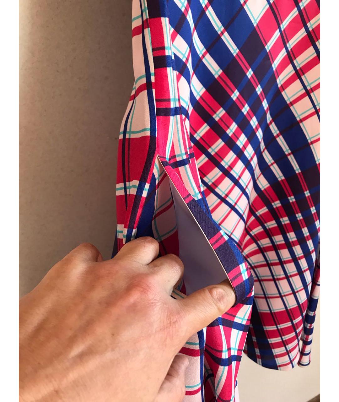 MSGM Мульти шелковое повседневное платье, фото 3