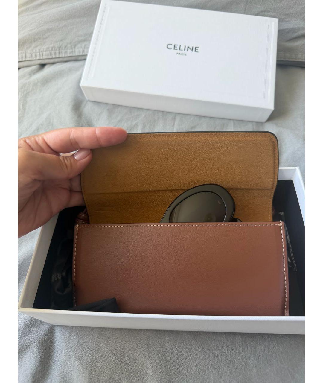 CELINE Черные пластиковые солнцезащитные очки, фото 6