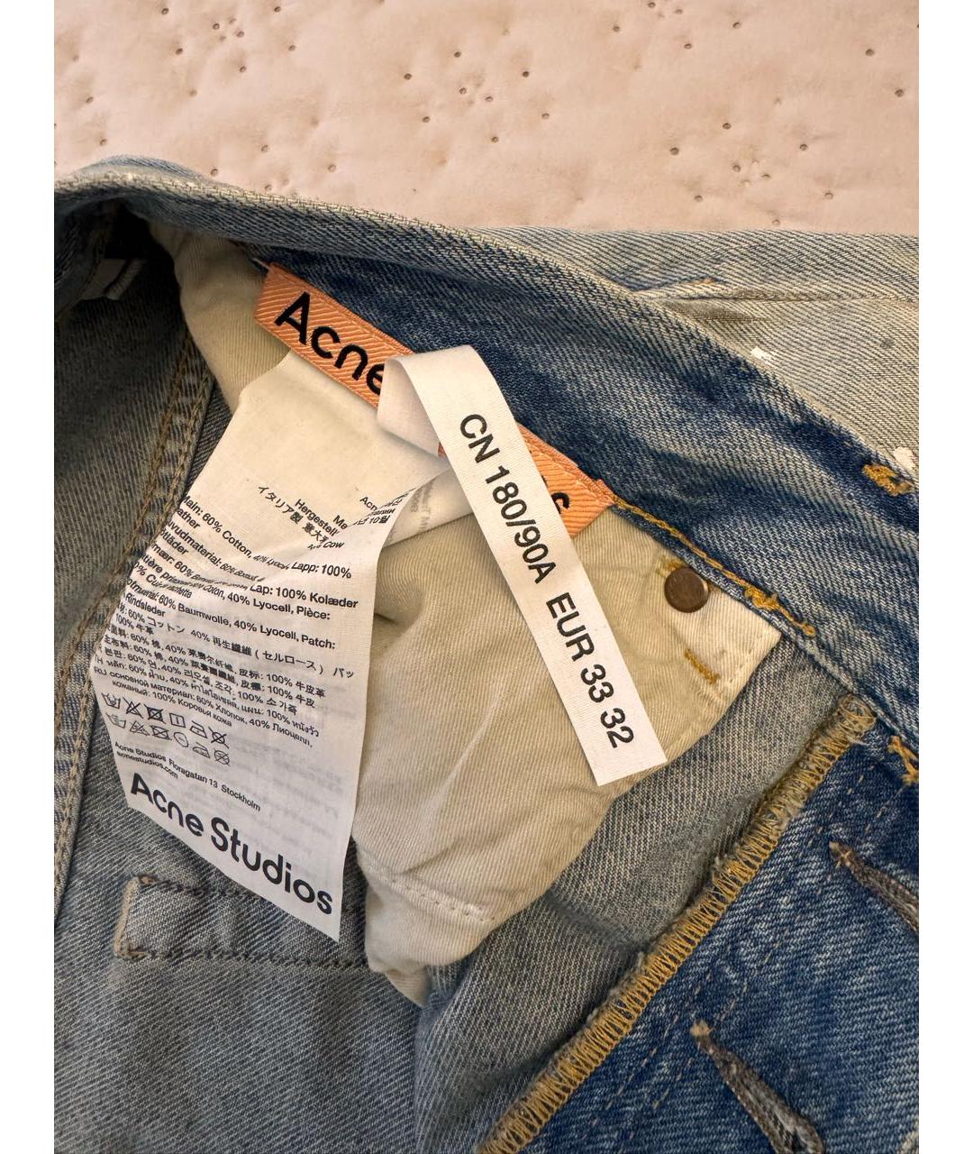 ACNE STUDIOS Голубые джинсы клеш, фото 8