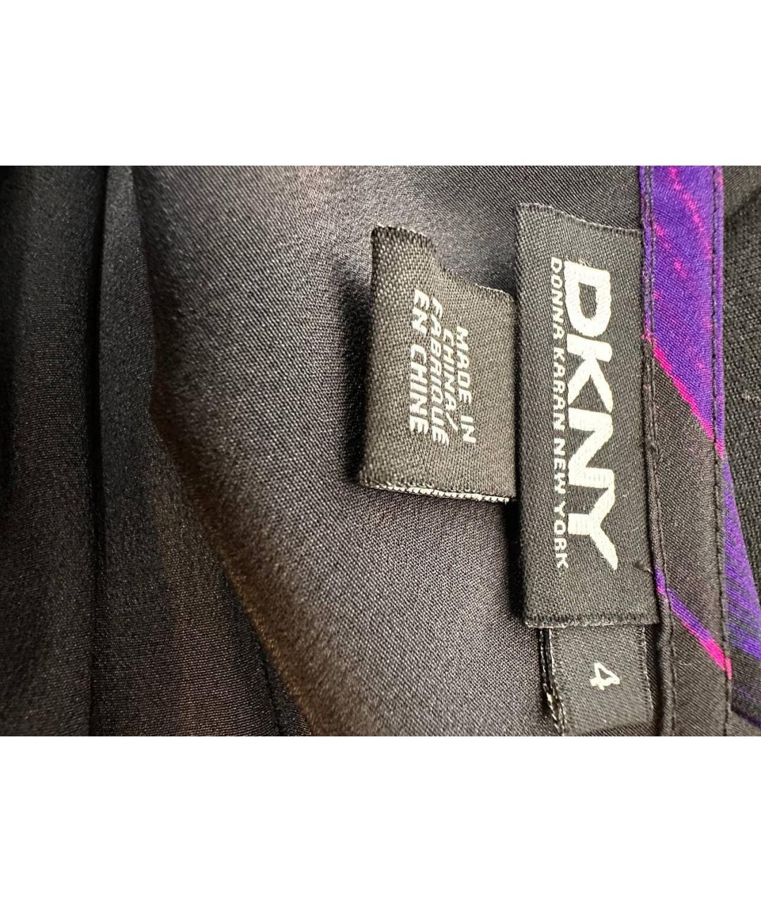 DKNY Черное шелковое коктейльное платье, фото 7