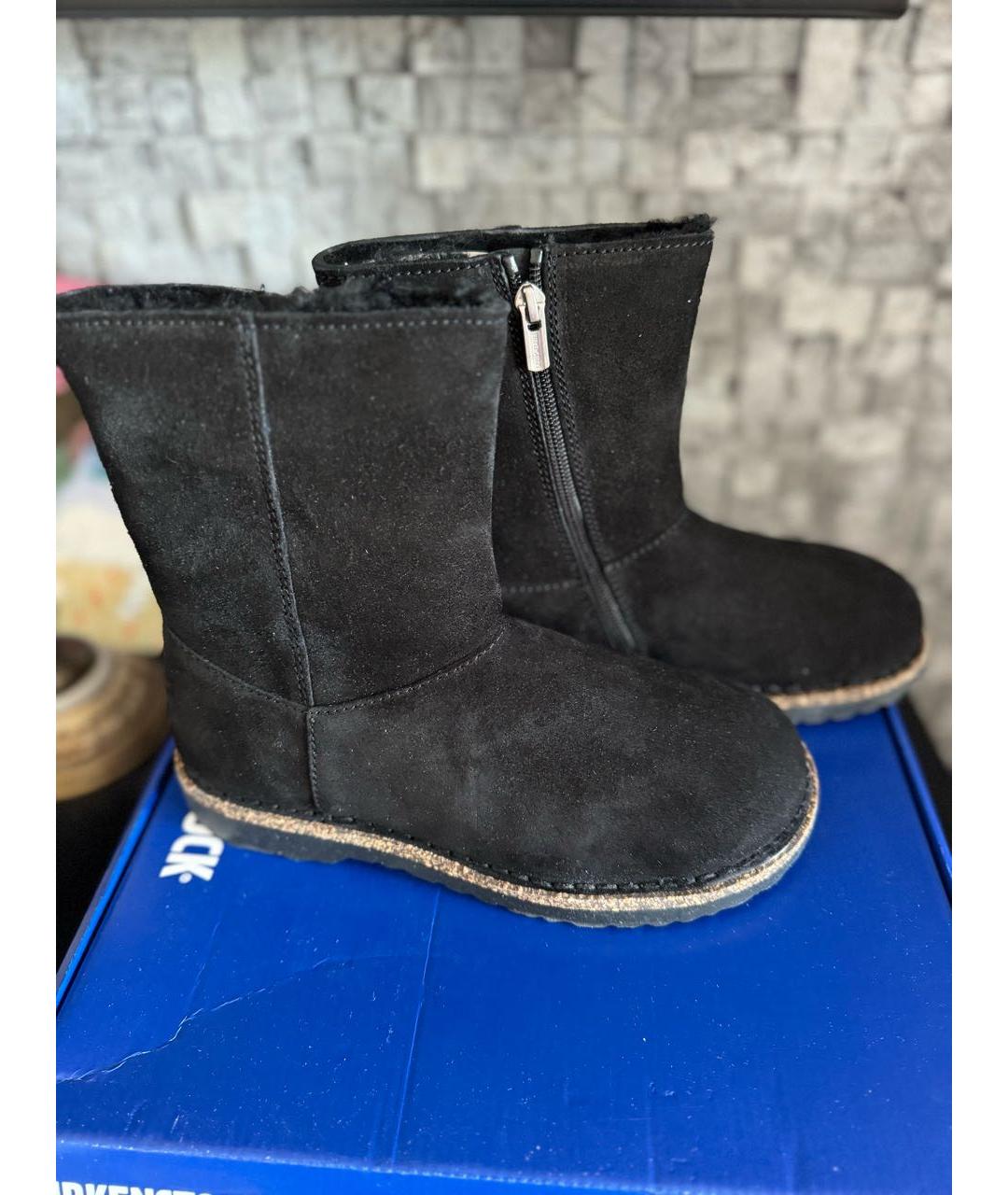 BIRKENSTOCK Черные замшевые ботинки, фото 7