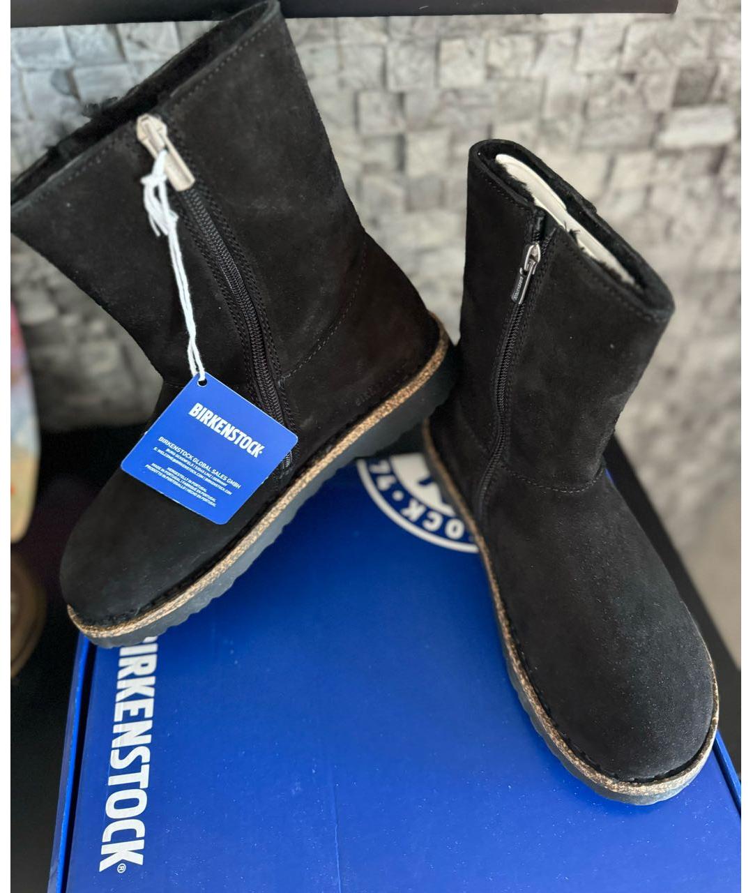 BIRKENSTOCK Черные замшевые ботинки, фото 8
