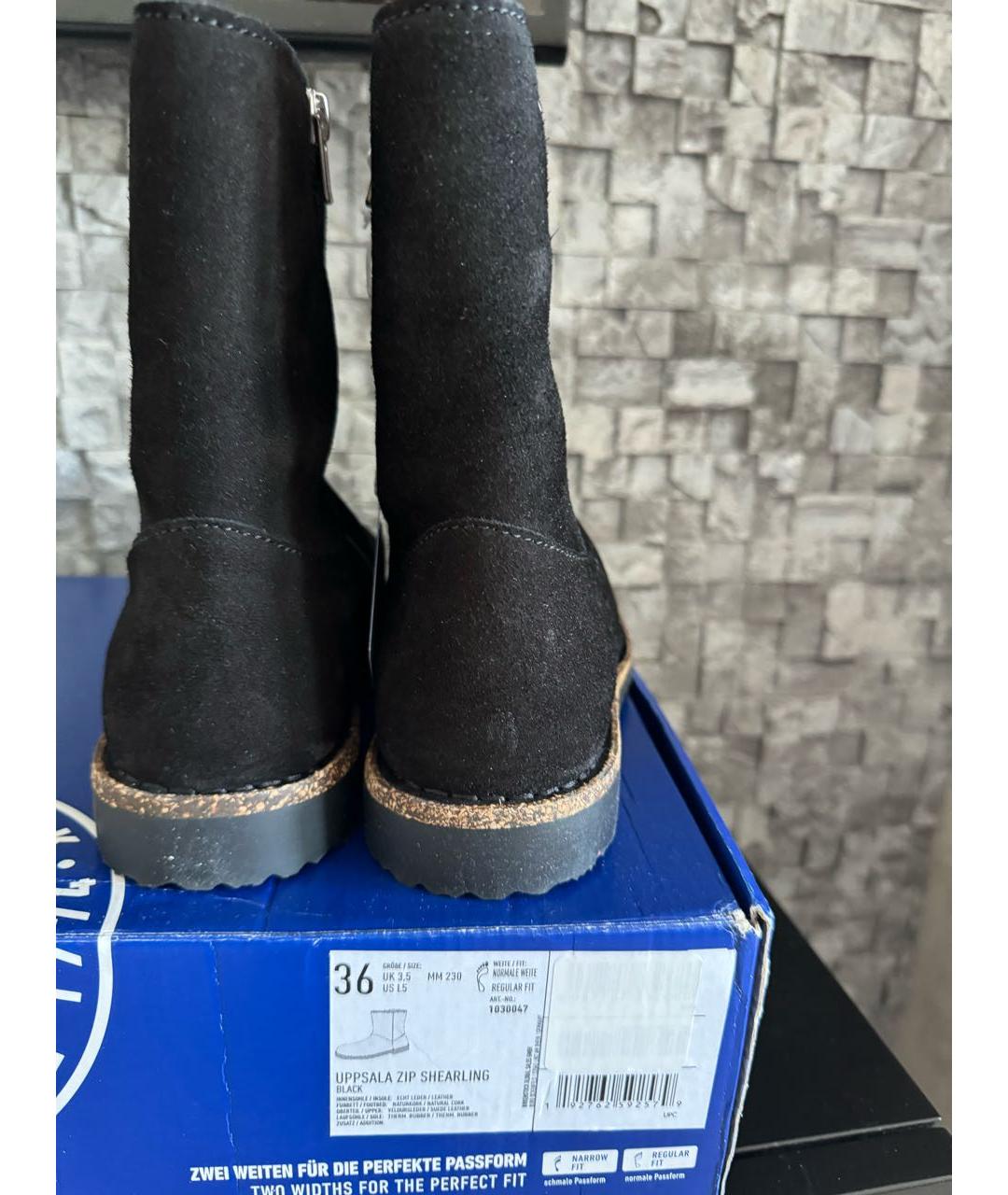 BIRKENSTOCK Черные замшевые ботинки, фото 5