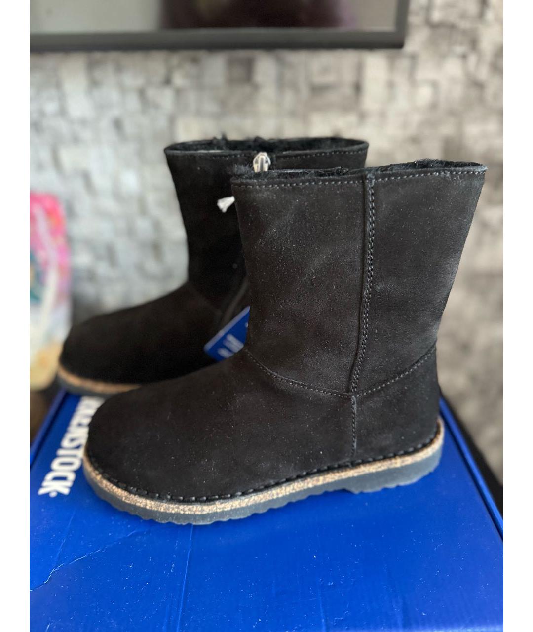 BIRKENSTOCK Черные замшевые ботинки, фото 9