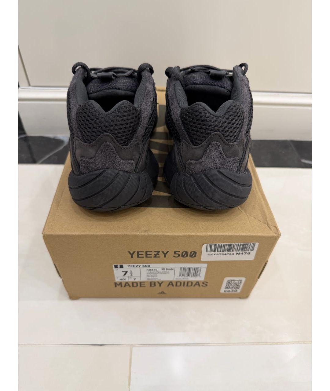 ADIDAS YEEZY Черные замшевые кроссовки, фото 3