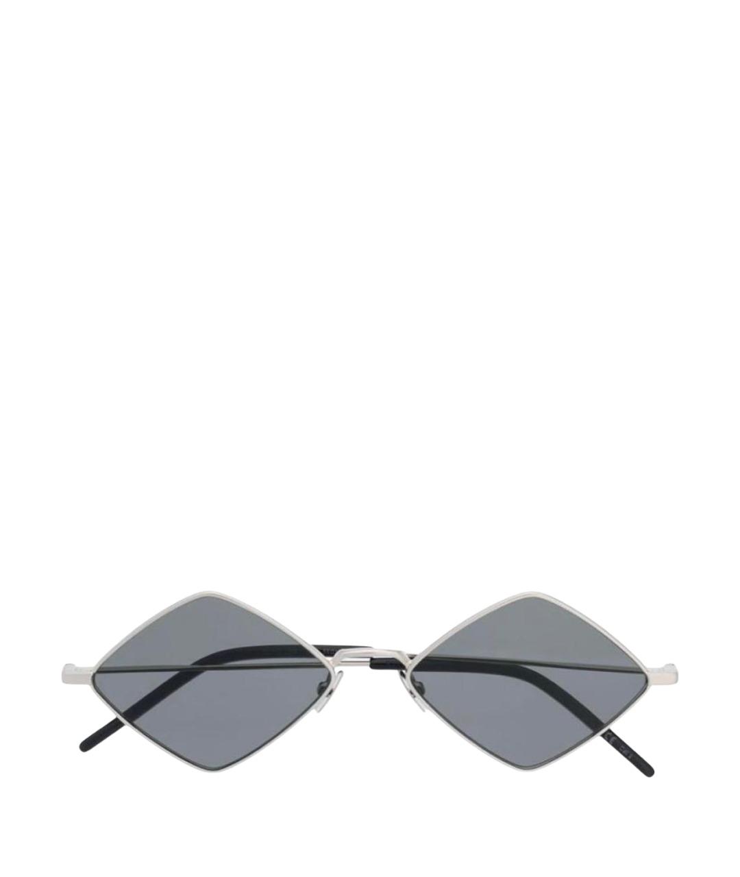 SAINT LAURENT Серые металлические солнцезащитные очки, фото 1