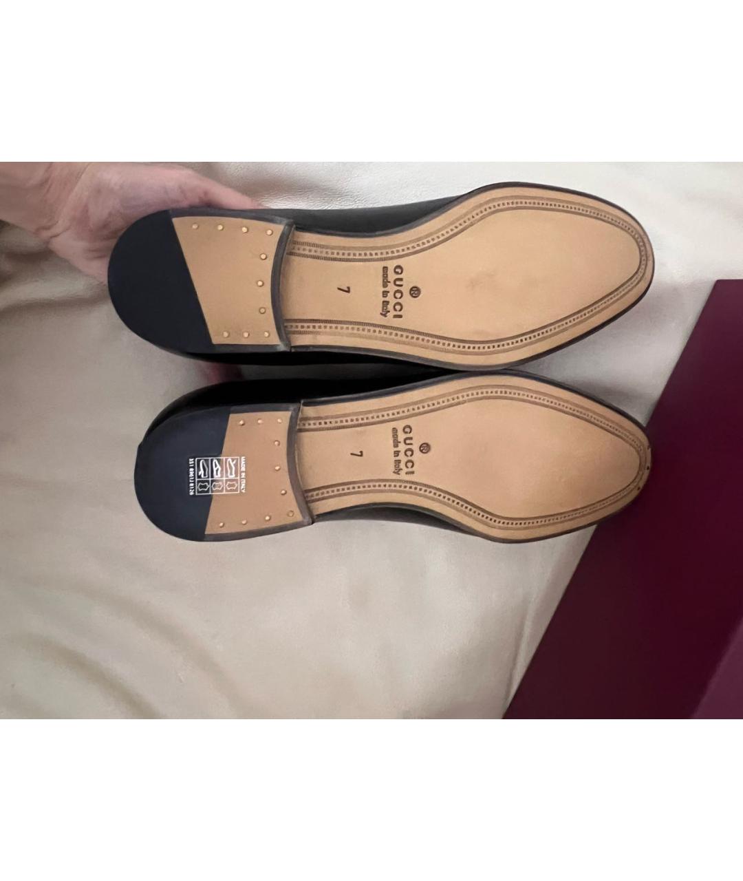GUCCI Черные кожаные мокасины, фото 7