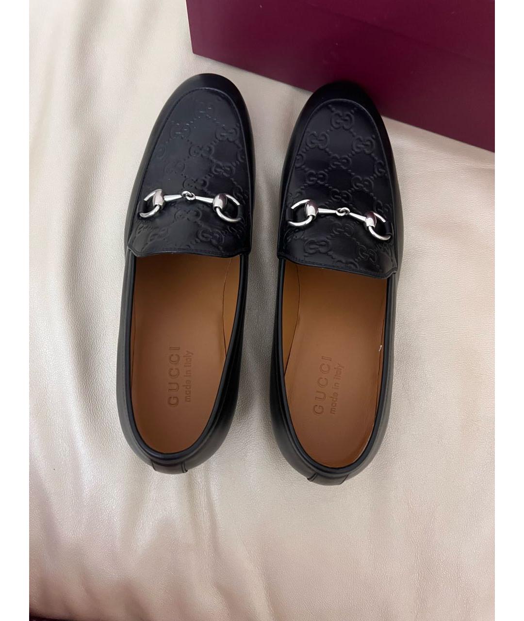 GUCCI Черные кожаные мокасины, фото 4