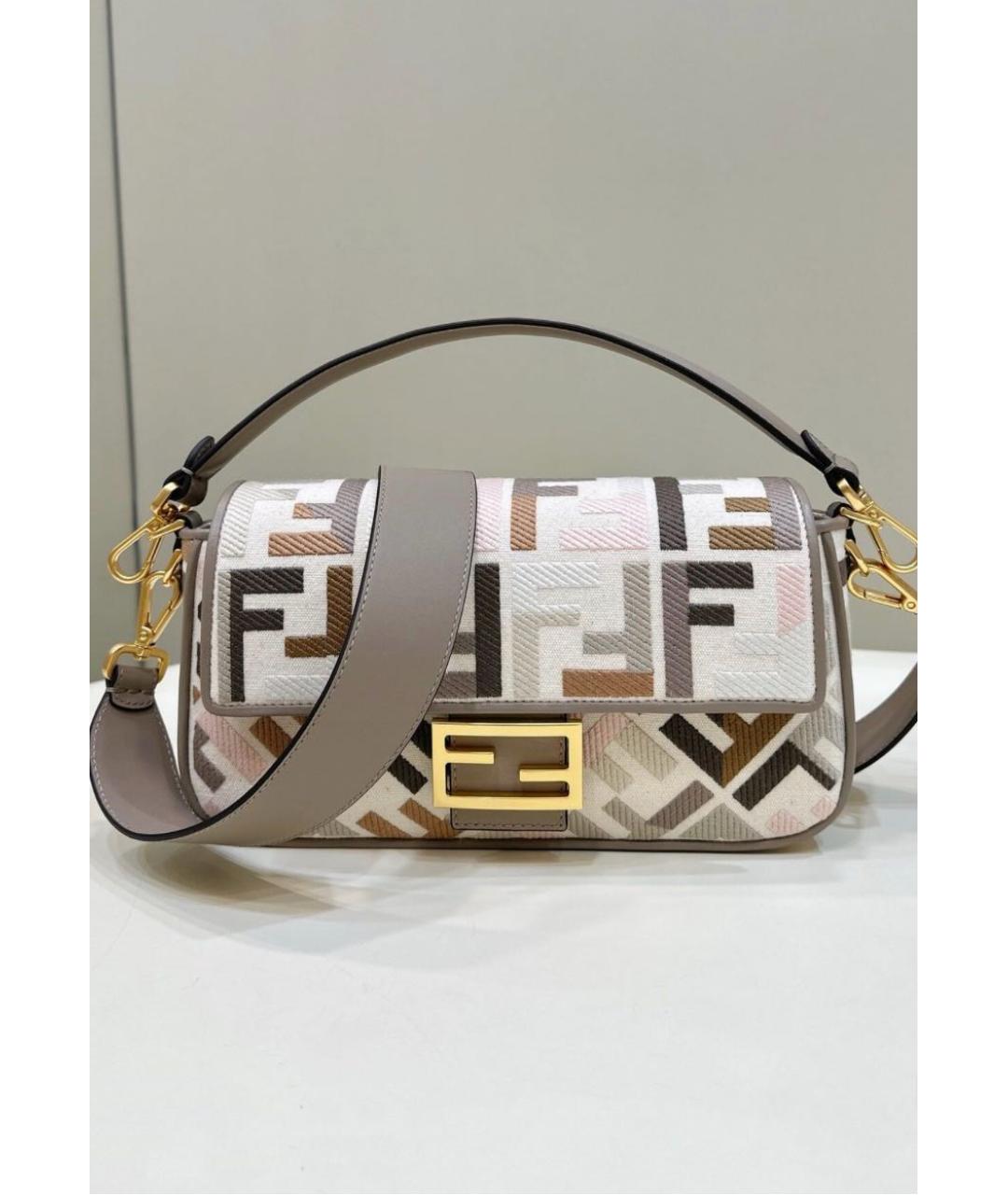 FENDI Мульти тканевая сумка с короткими ручками, фото 5