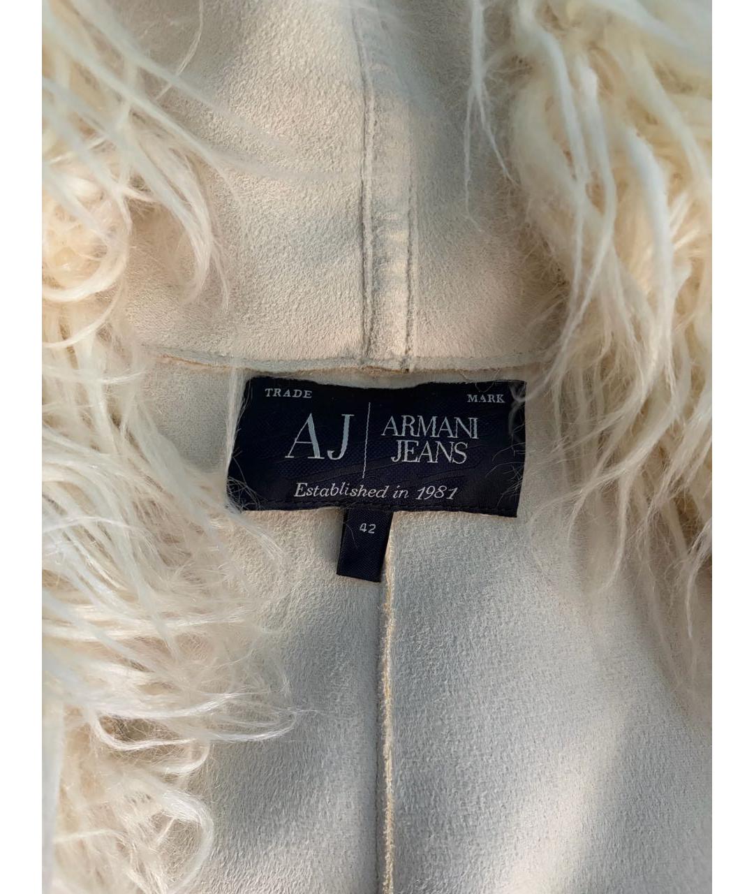 ARMANI JEANS Белый полиэстеровый жилет, фото 3