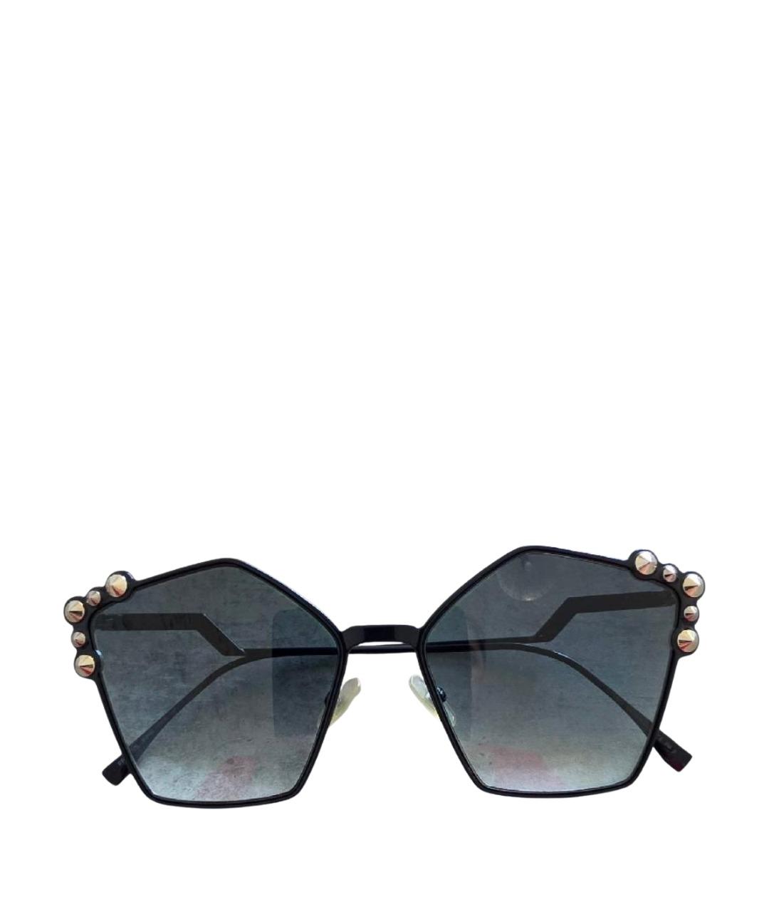 FENDI Темно-синие металлические солнцезащитные очки, фото 1