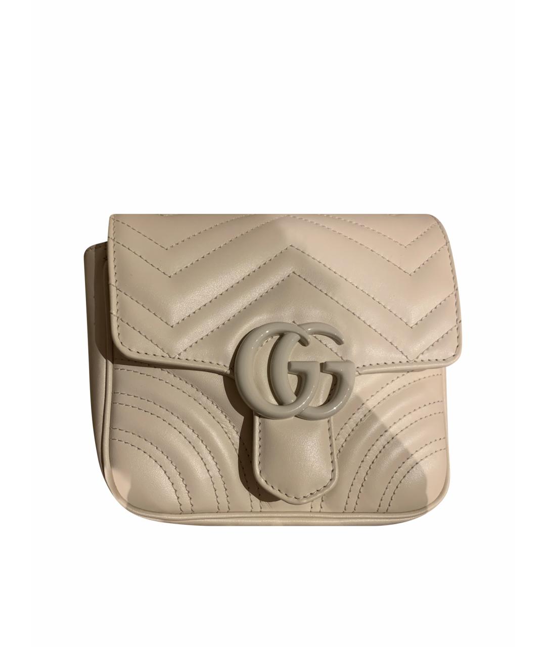 GUCCI Белая кожаная сумка через плечо, фото 1