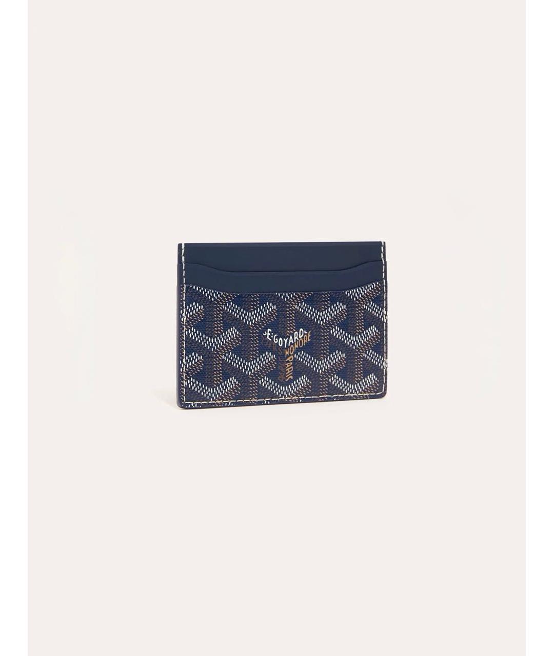 GOYARD Темно-синий кожаный кардхолдер, фото 8
