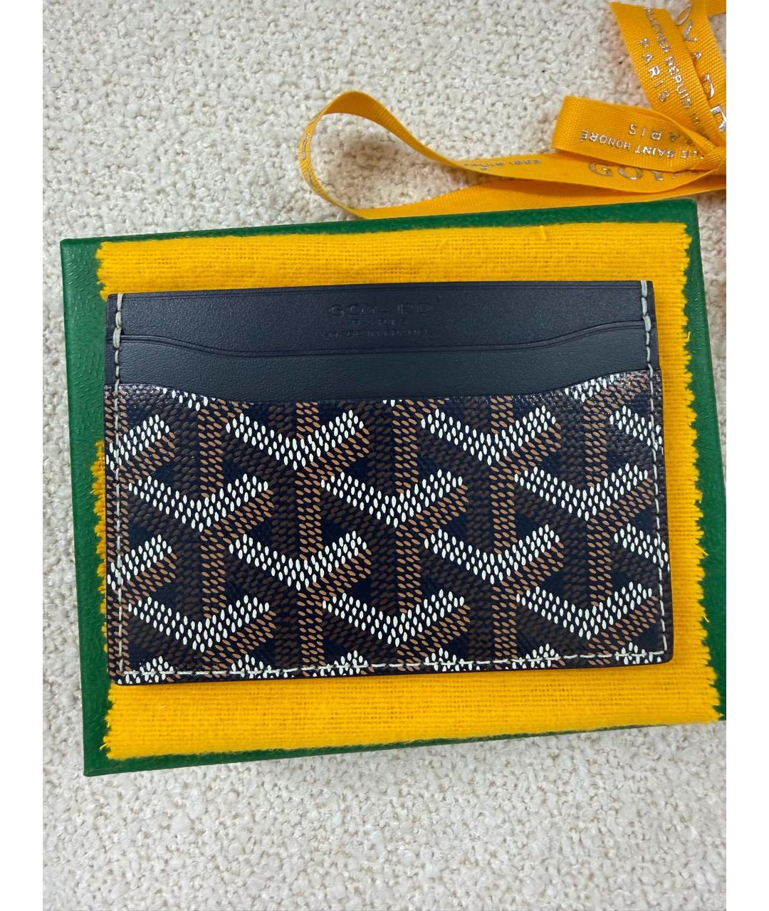 GOYARD Темно-синий кожаный кардхолдер, фото 3