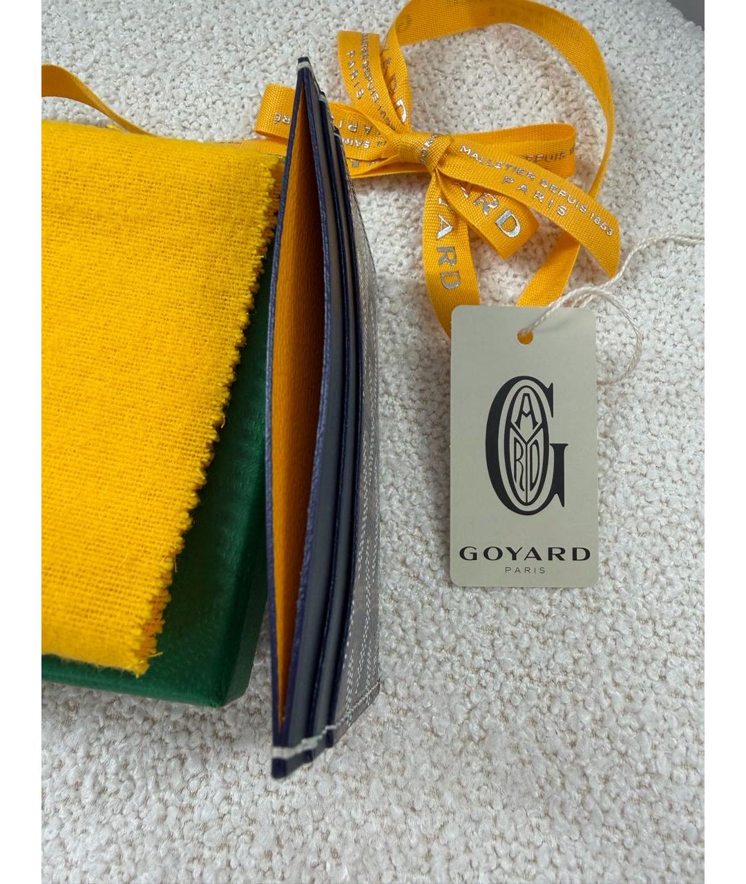 GOYARD Темно-синий кожаный кардхолдер, фото 4