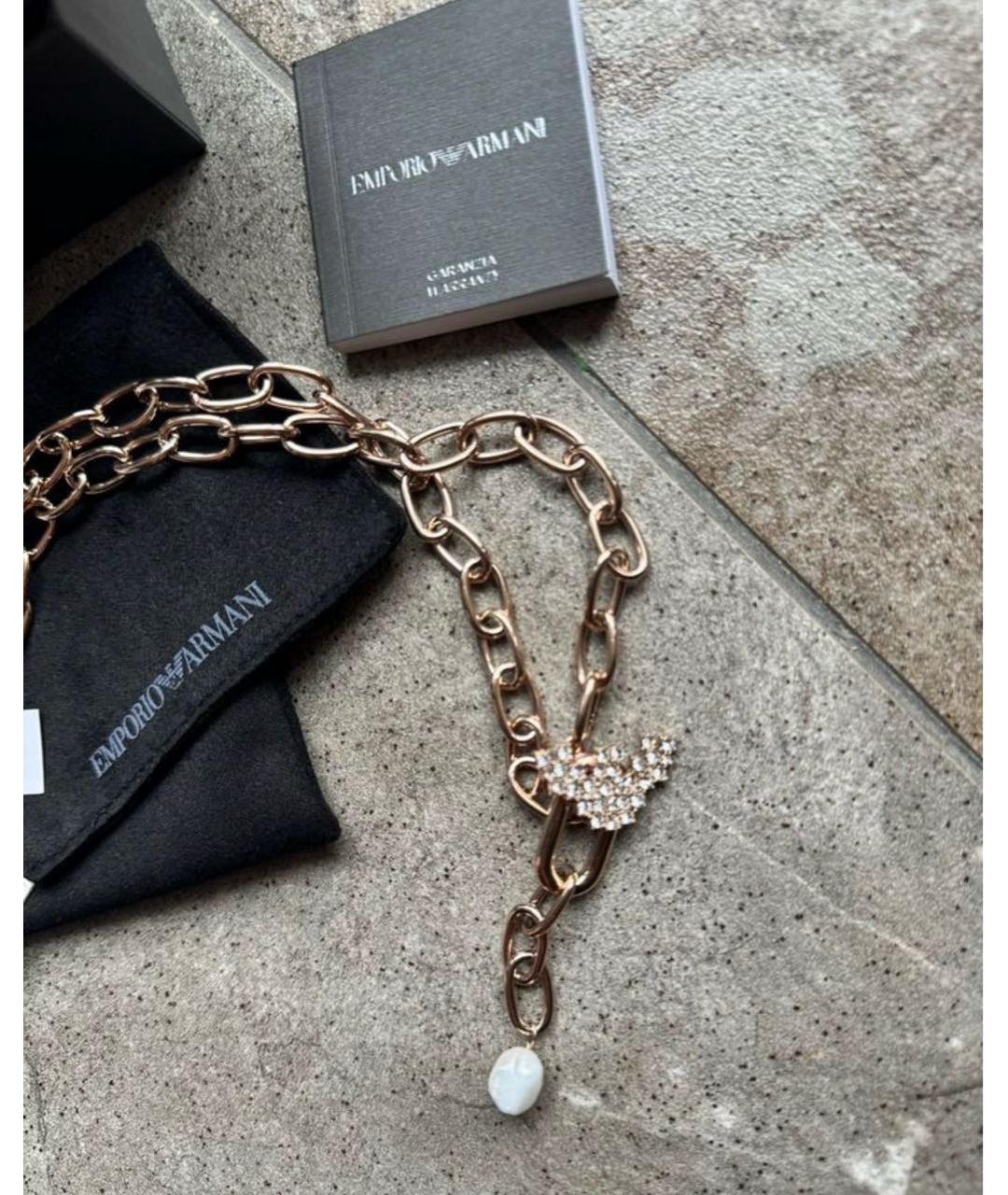 EMPORIO ARMANI Серебряное металлическое колье, фото 3