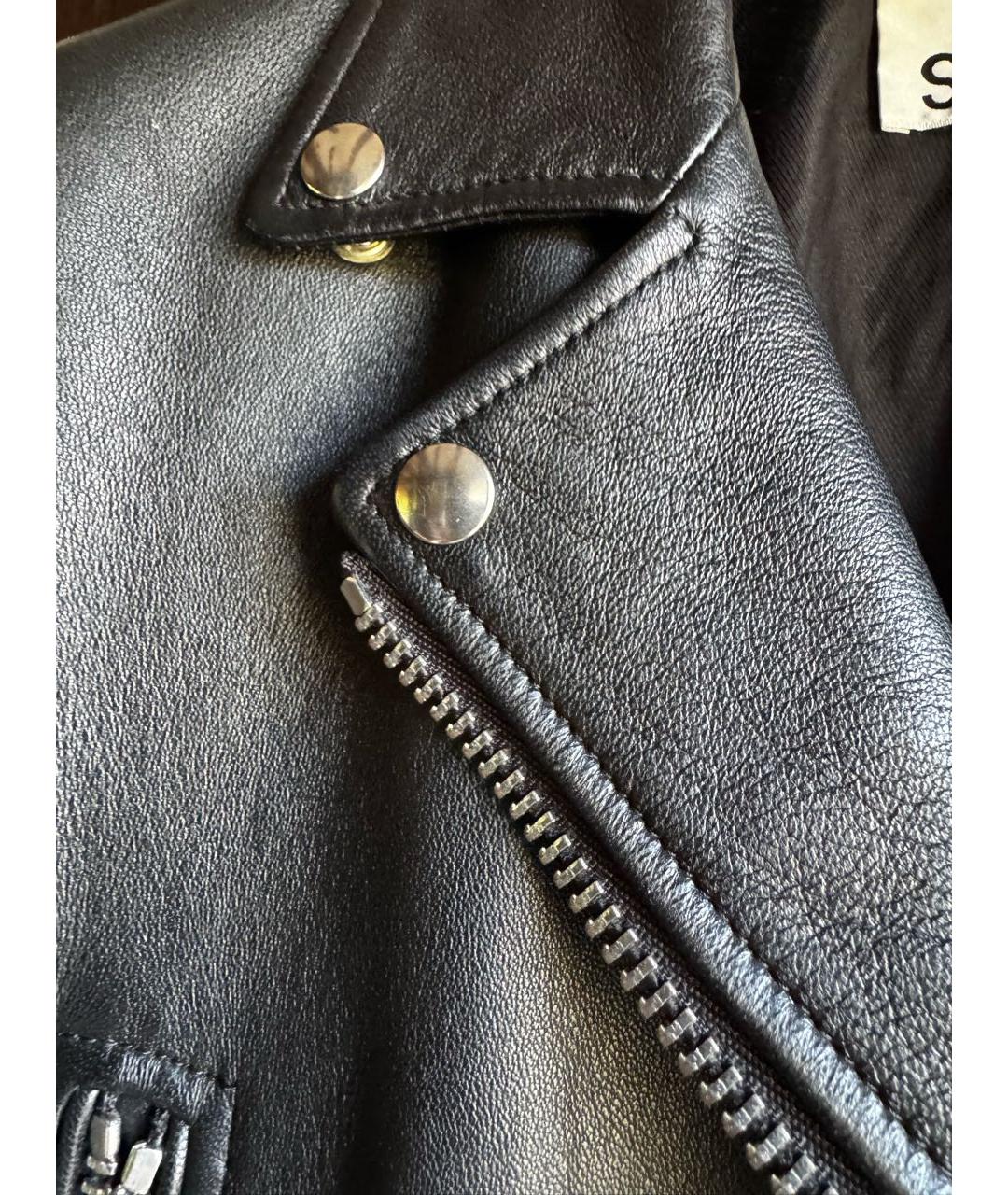 ACNE STUDIOS Черная кожаная куртка, фото 4
