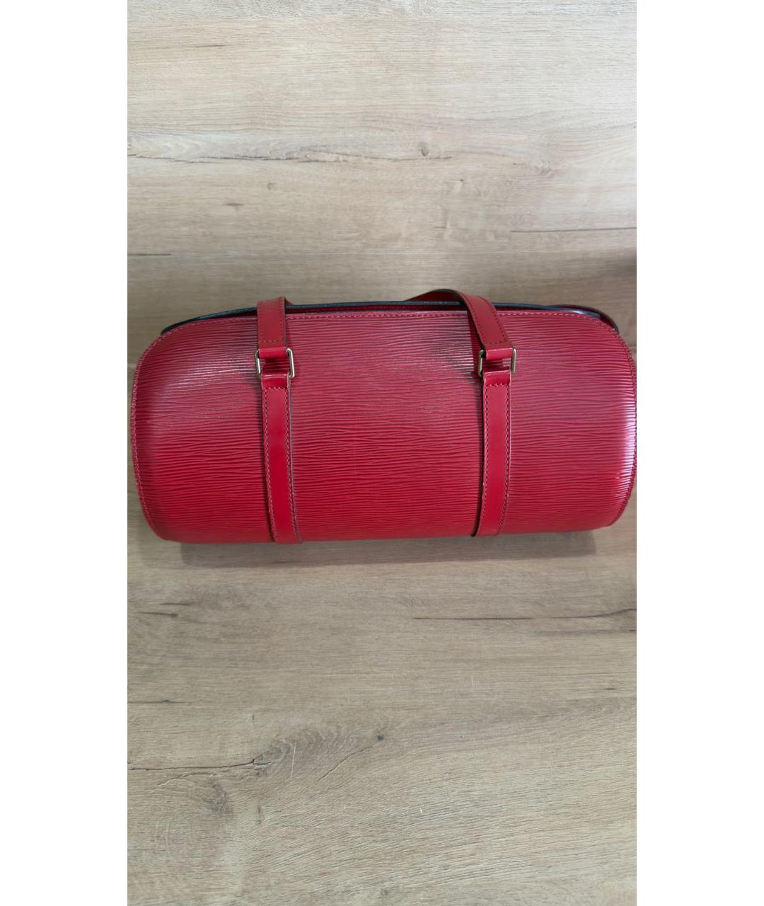 LOUIS VUITTON Красная кожаная сумка с короткими ручками, фото 2