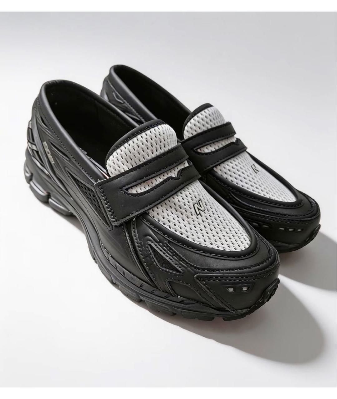 NEW BALANCE Черные кожаные лоферы, фото 4