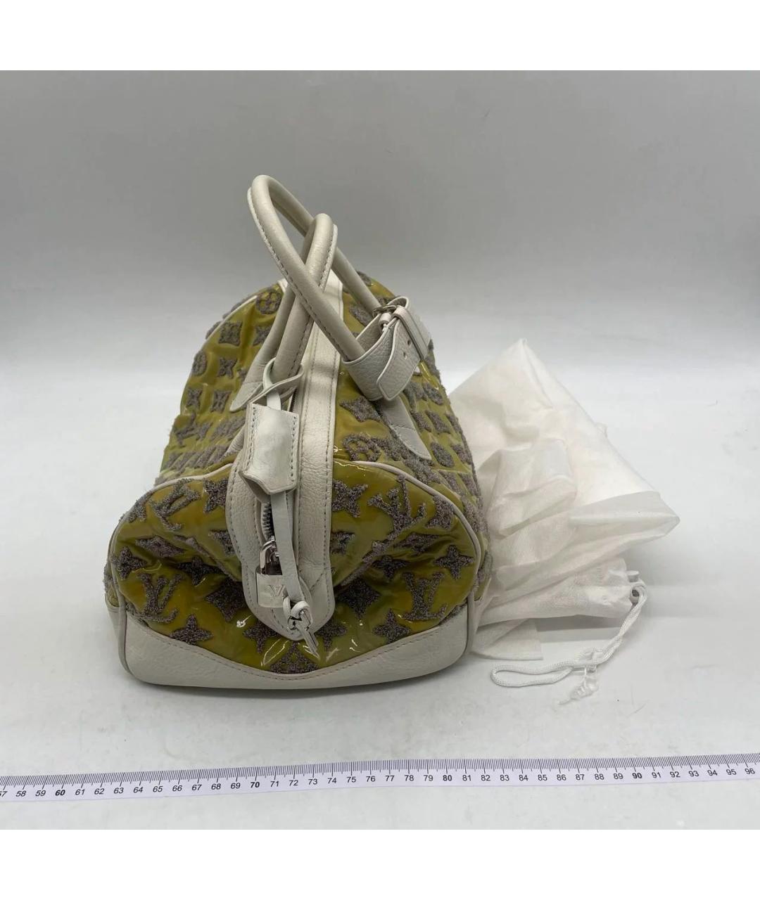 LOUIS VUITTON Зеленая кожаная сумка с короткими ручками, фото 2