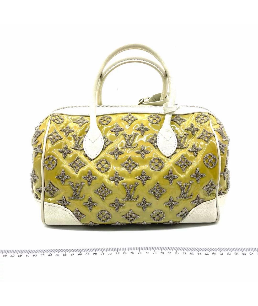 LOUIS VUITTON Зеленая кожаная сумка с короткими ручками, фото 9