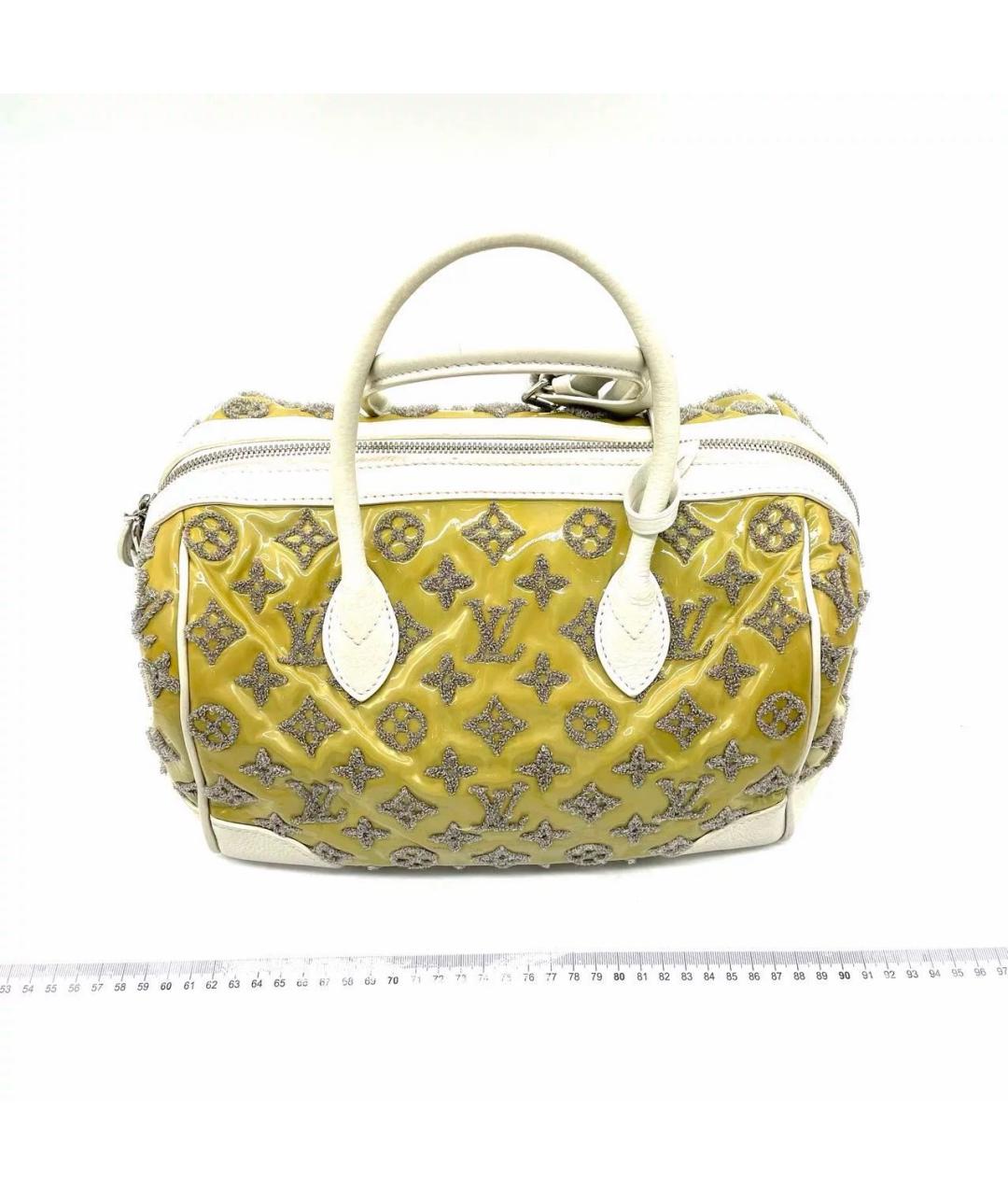 LOUIS VUITTON Зеленая кожаная сумка с короткими ручками, фото 3