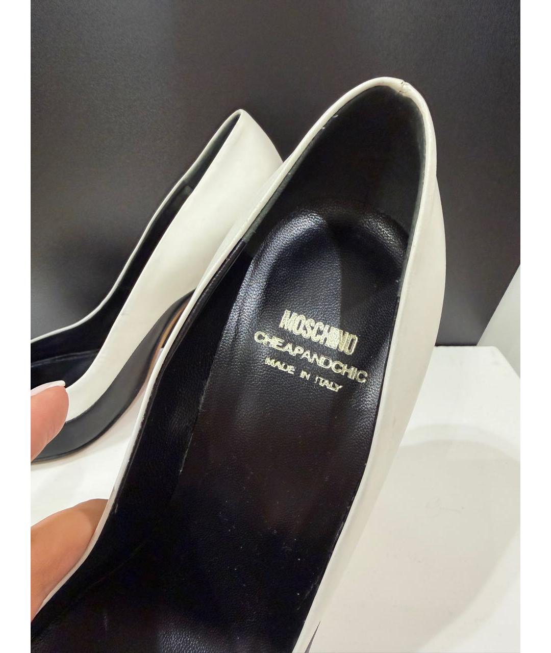 MOSCHINO Черные кожаные туфли, фото 3