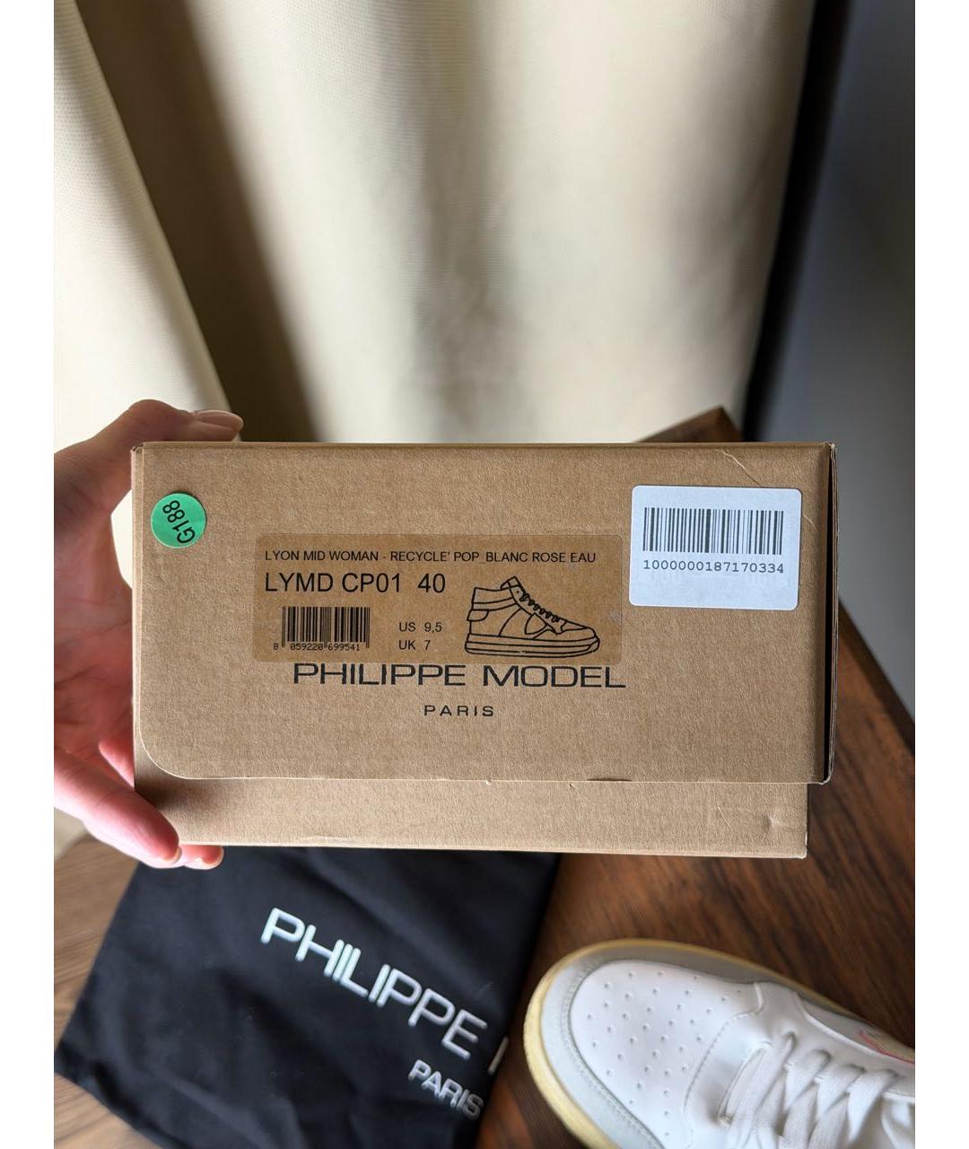 PHILIPPE MODEL Белые кеды, фото 8