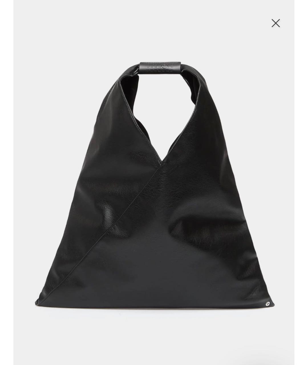 MAISON MARGIELA Черная сумка тоут из искусственной кожи, фото 2