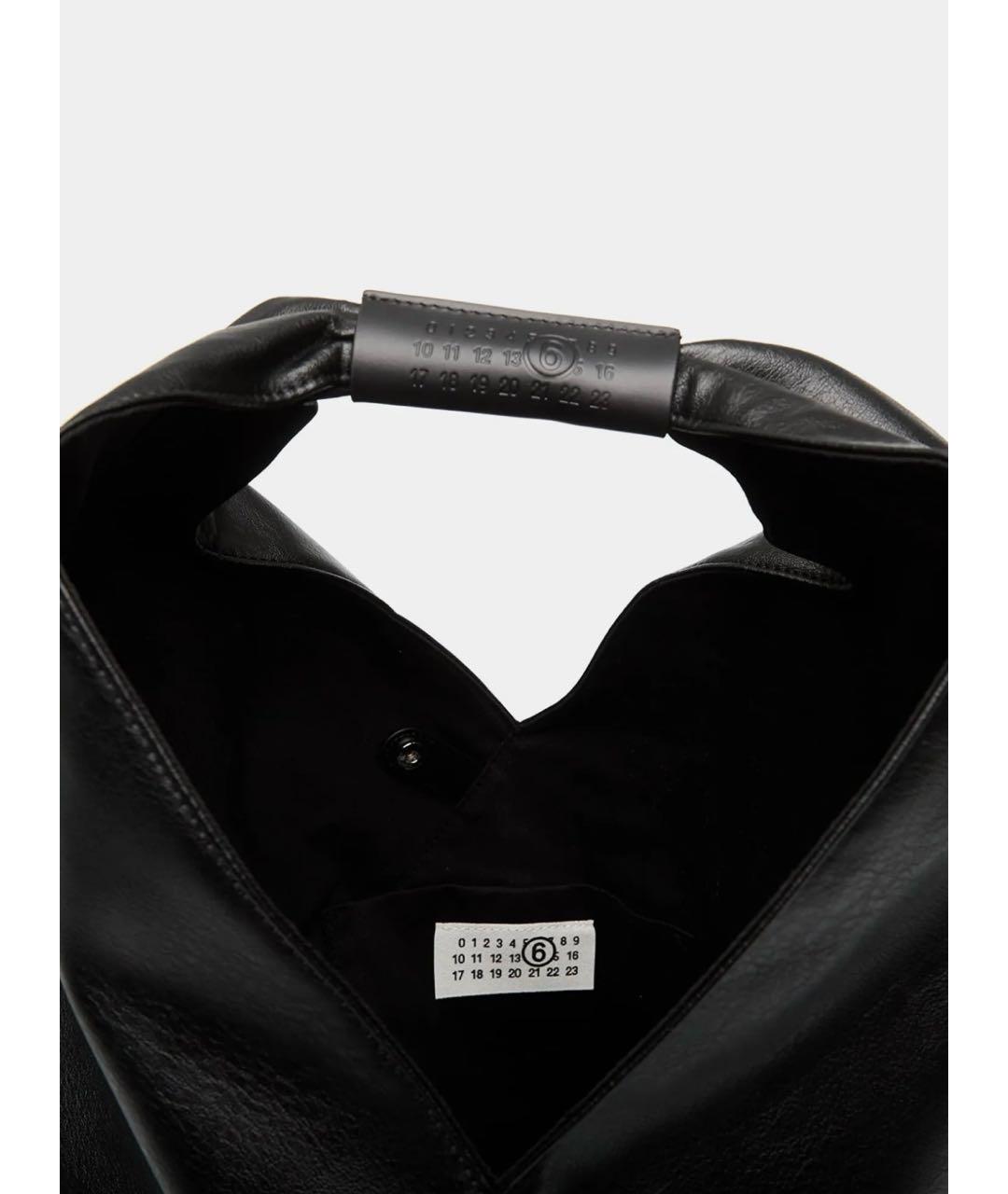 MAISON MARGIELA Черная сумка тоут из искусственной кожи, фото 6