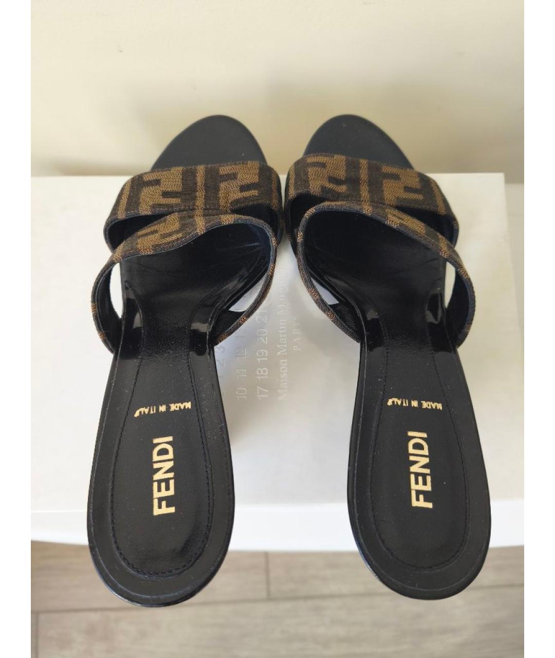 FENDI Мульти текстильные мюли, фото 3