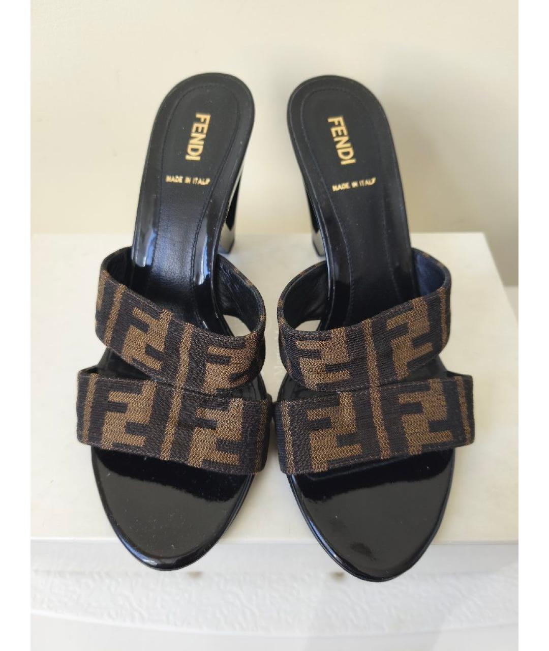 FENDI Мульти текстильные мюли, фото 2