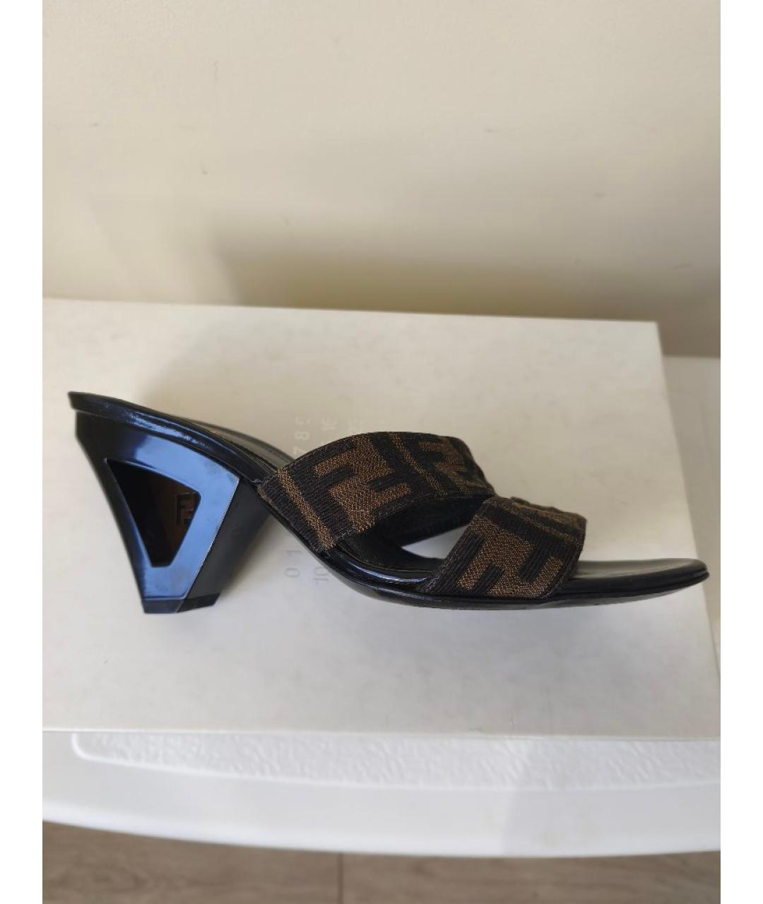 FENDI Мульти текстильные мюли, фото 8