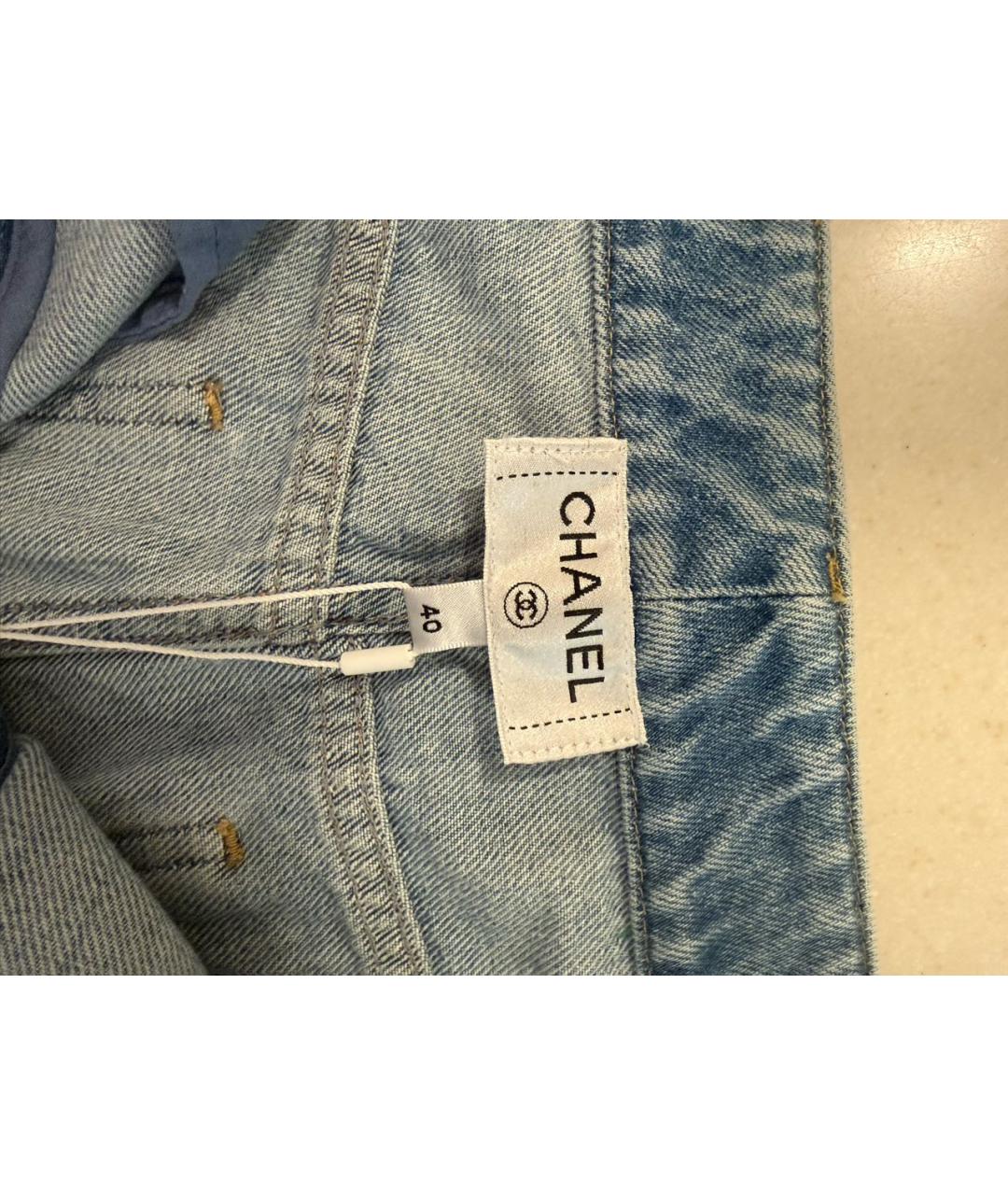 CHANEL Голубые джинсы клеш, фото 4