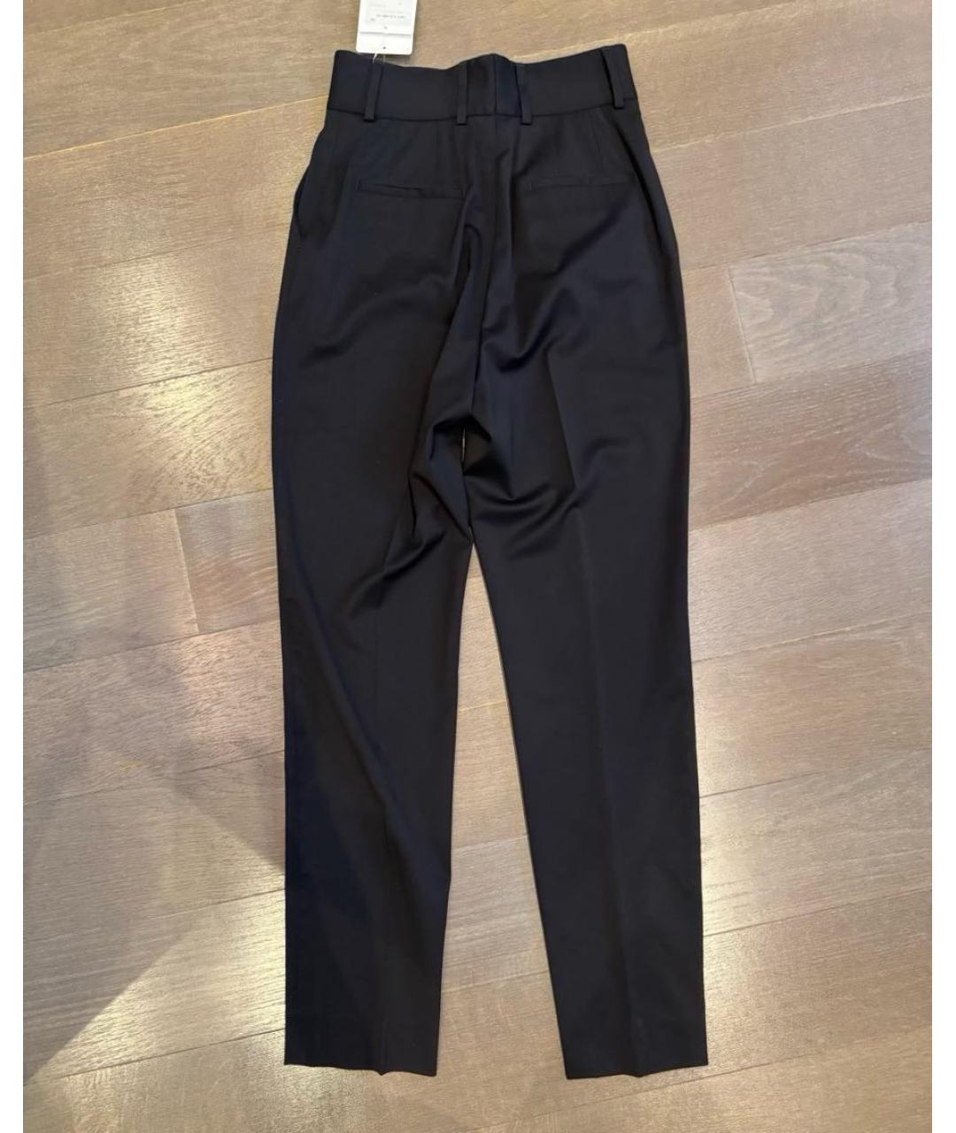 DOLCE&GABBANA Черные шерстяные прямые брюки, фото 2