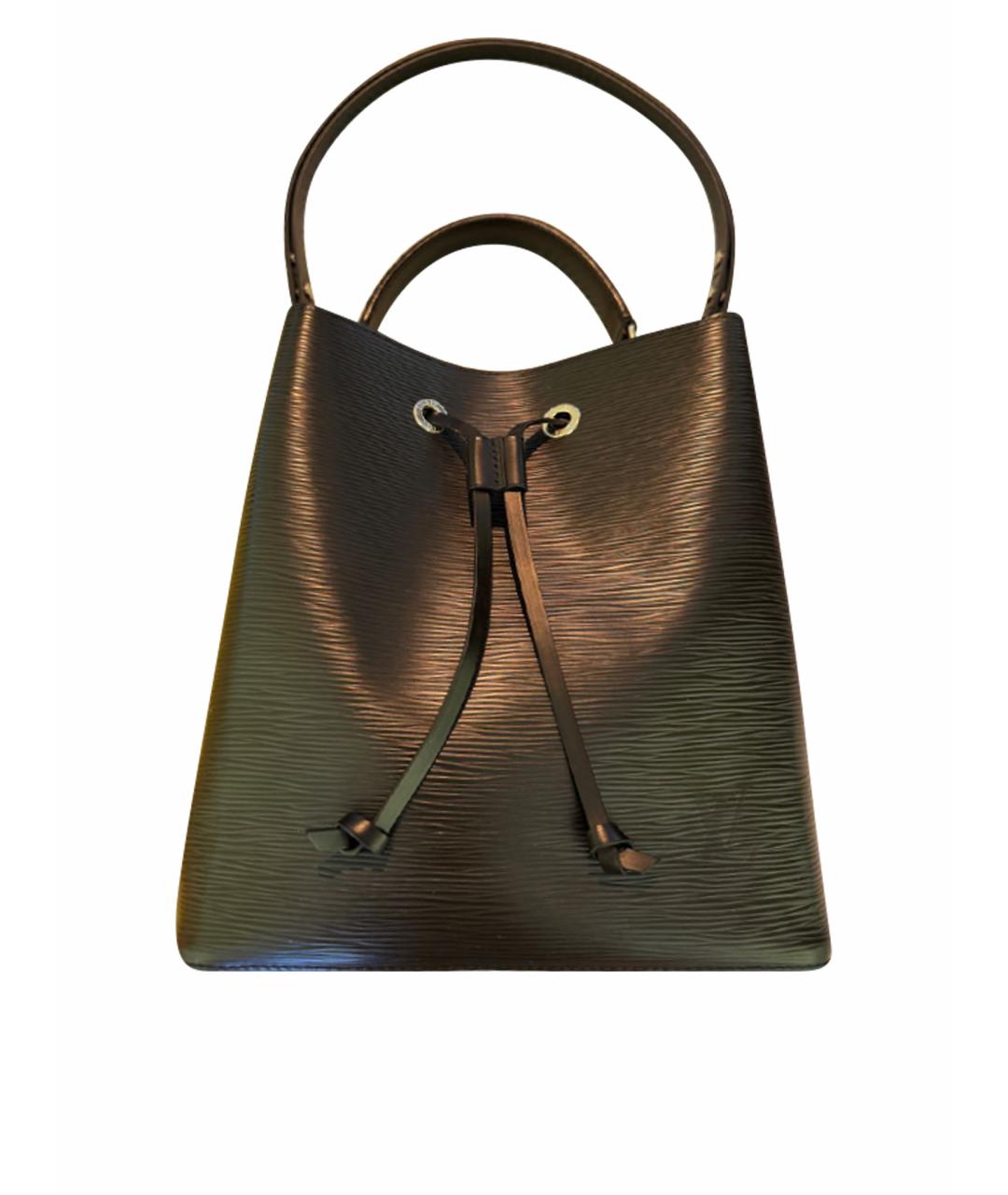 LOUIS VUITTON Черная кожаная сумка через плечо, фото 1