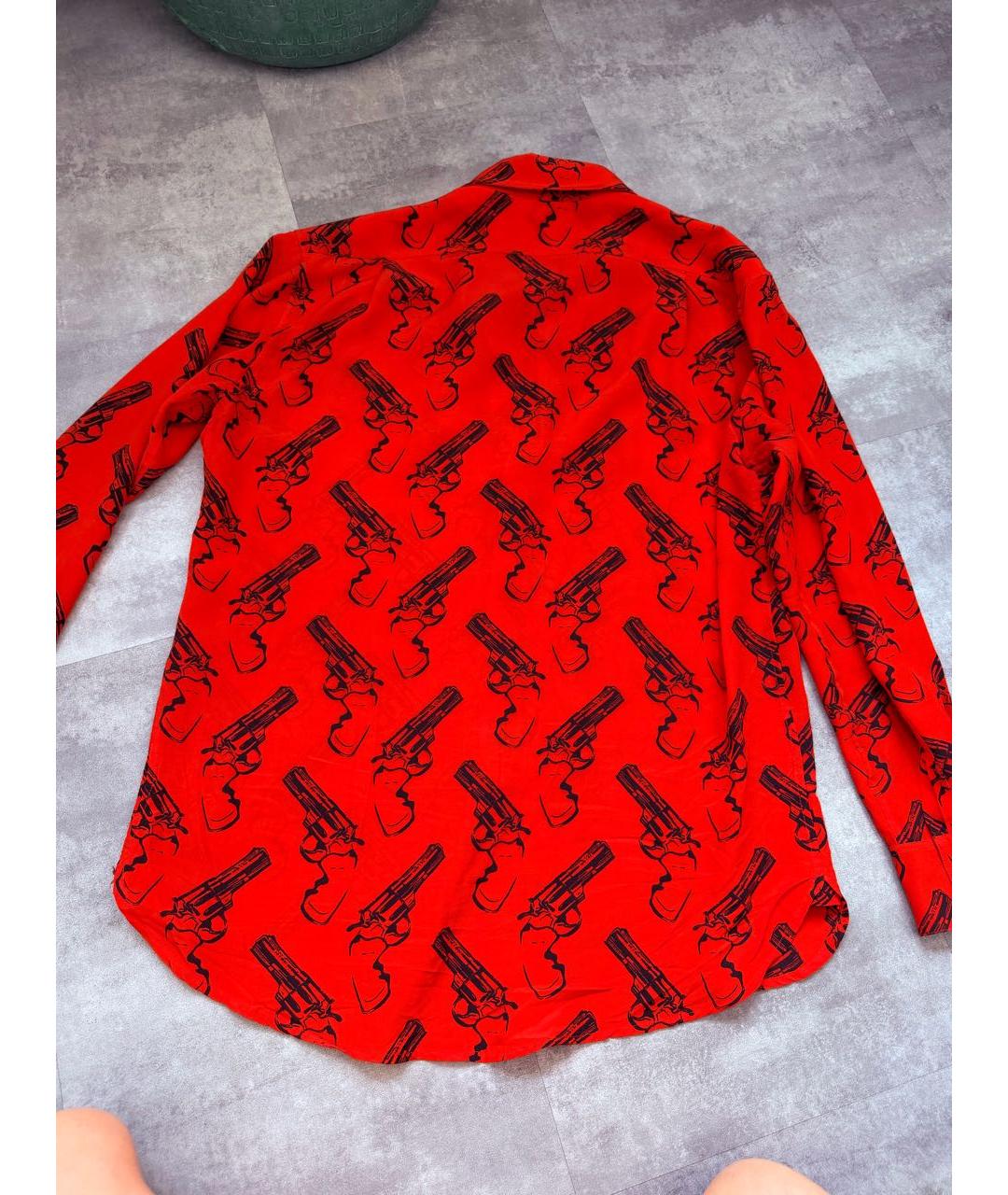 SAINT LAURENT Красная шелковая рубашка, фото 2