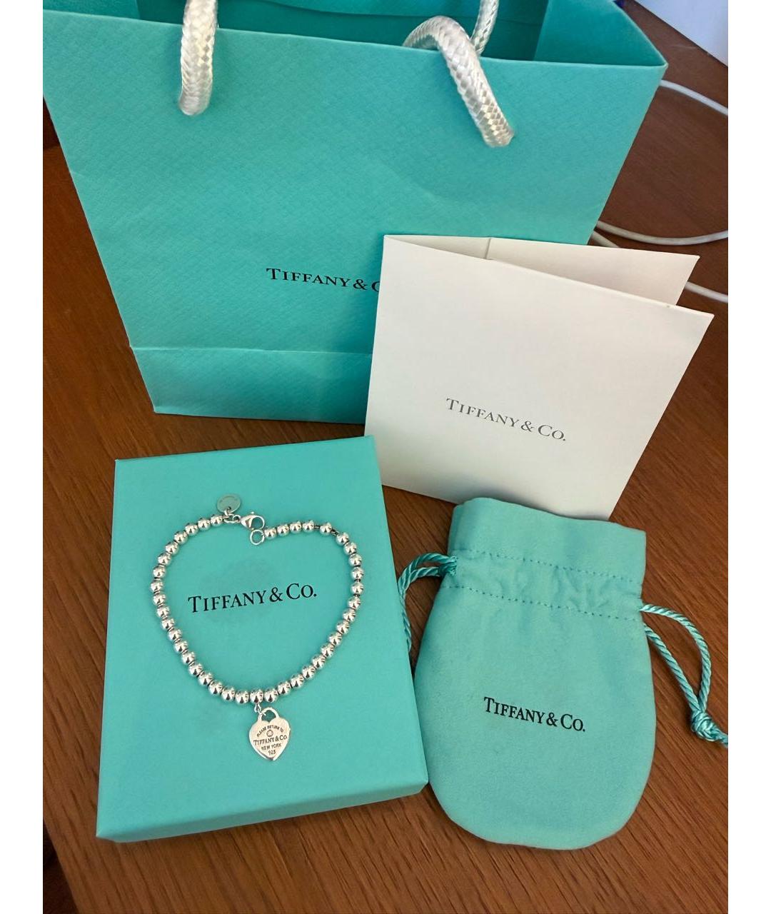 TIFFANY&CO Бирюзовый серебряный браслет, фото 6
