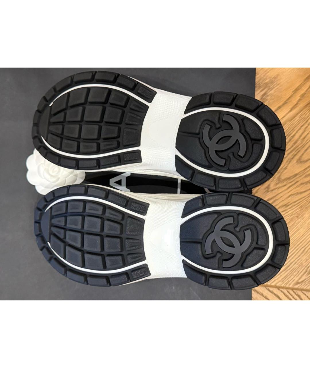 CHANEL Белые кожаные кроссовки, фото 6
