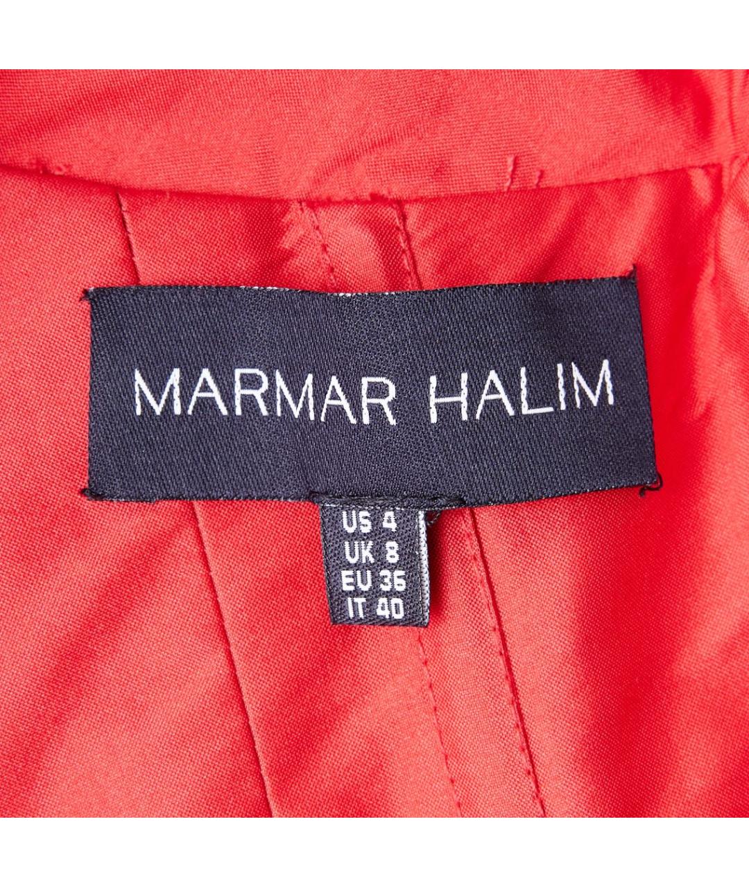 MARMAR HALIM Красное полиэстеровое вечернее платье, фото 8