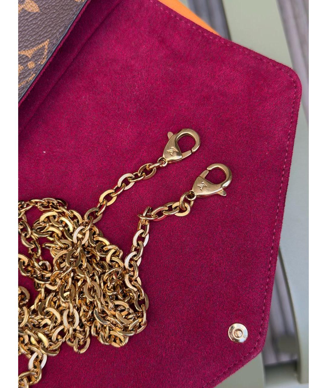 LOUIS VUITTON Коричневая сумка через плечо из искусственной кожи, фото 6